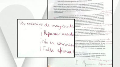 Esperanza Aguirre envía una carta a los profesores y se la devuelven corregida
