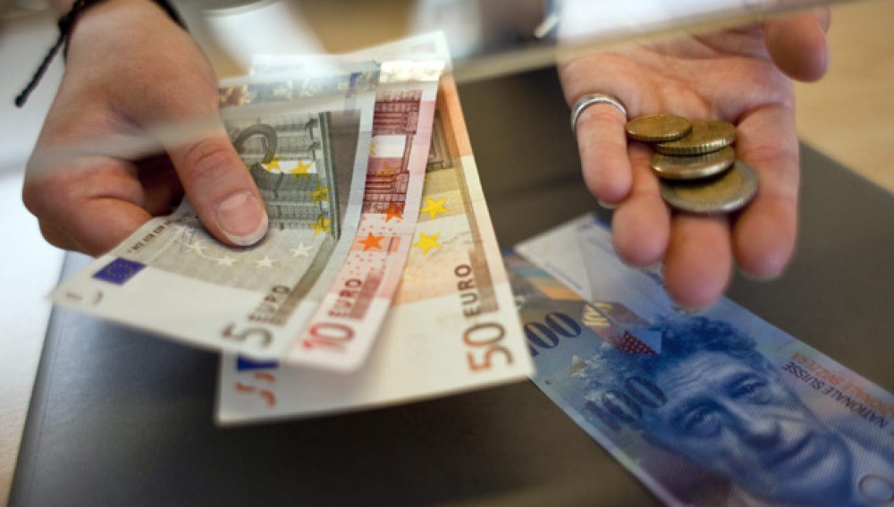  francos suizos y euros