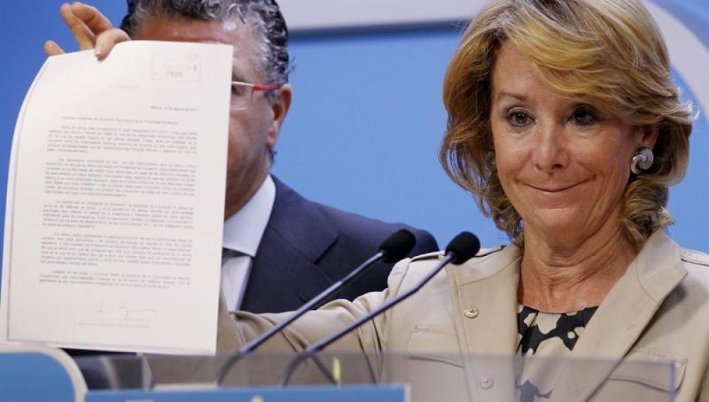 Esperanza Aguirre en el Comité de Dirección