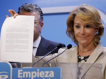 Esperanza Aguirre en el Comité de Dirección