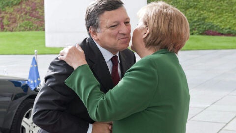 Durao Barroso y Merkel en una reuni&oacute;n en Berl&iacute;n