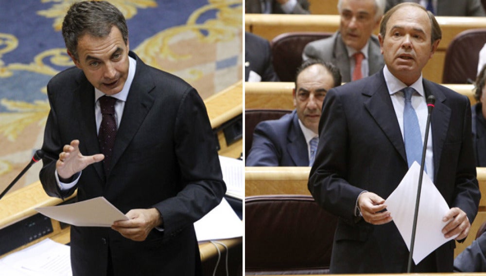Zapatero y Escudero en el Senado
