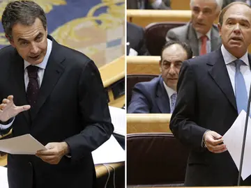 Zapatero y Escudero en el Senado Zapatero y Escudero en el Senado