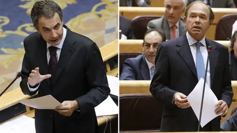 Zapatero y Escudero en el Senado Zapatero y Escudero en el Senado