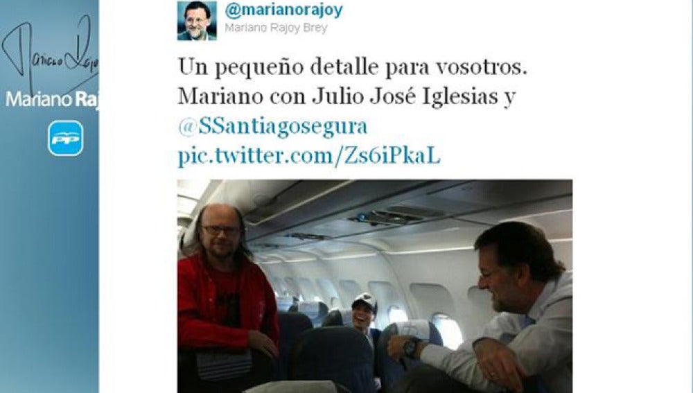 Rajoy cuenta sus hazañas en Twitter