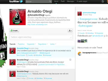 El Twitter de Arnaldo Otegi El Twitter de Arnaldo Otegi