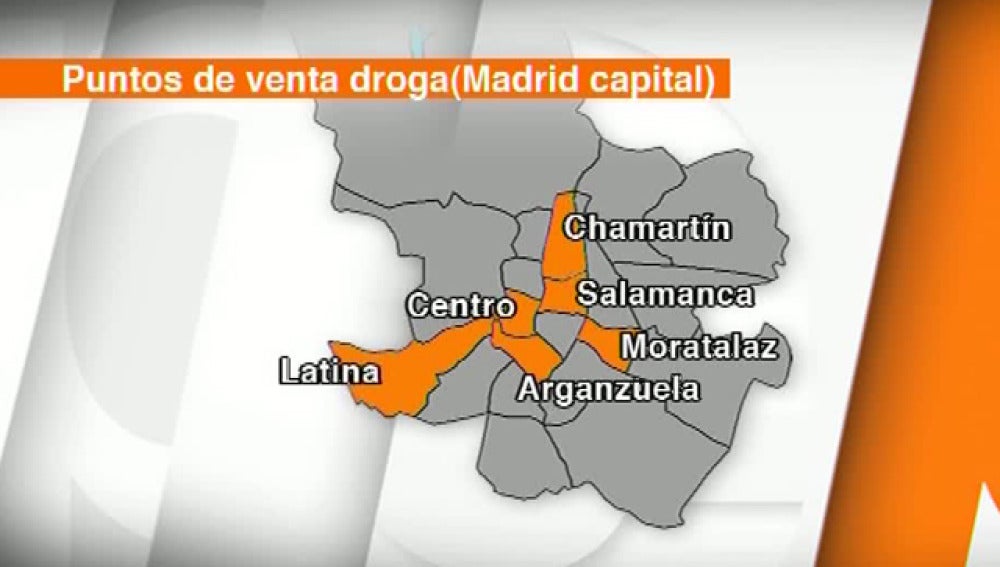 Lavapiés y el Retiro, importantes puntos de venta de droga en Madrid