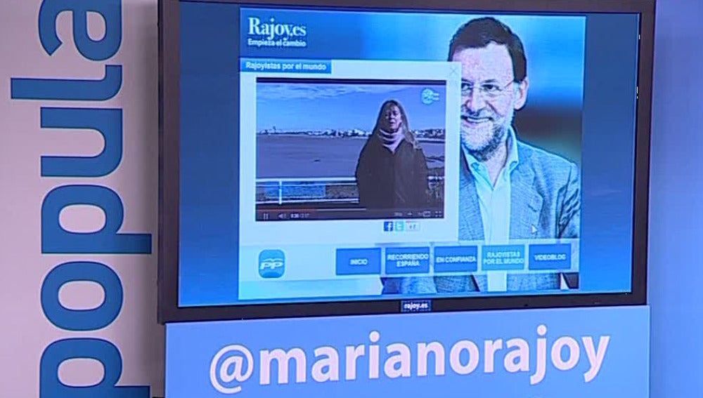 El PP presenta la página web de Rajoy