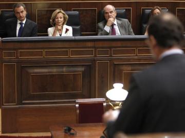 Rajoy y Zapatero en el hemiciclo