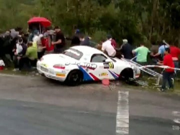 Accidente en un rally de Pontevedra