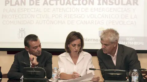 Paulino Rivero, Carme Chacón y Alpidio Armas Paulino Rivero, Carme Chacón y Alpidio Armas