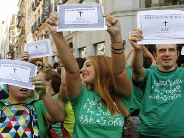 Manifestación de profesores en Madrid