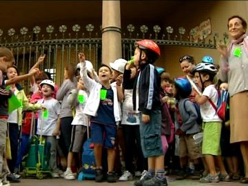 Protestas en un colegio de Zaragoza