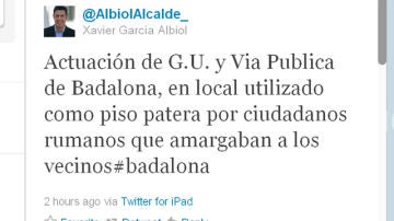 El alcalde de Badalona anuncia otra redada en Twitter
