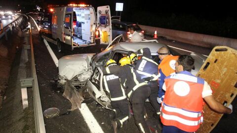 Imagen de archivo de un accidente de tr&aacute;fico en Pontevedra