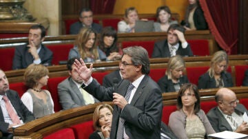 Artus Mas, en el Parlamento de Cataluña
