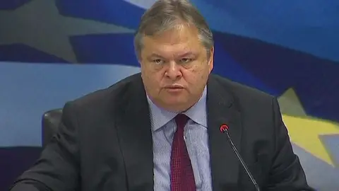El ministro de Finanzas griego, Evangelos Venizelos El ministro de Finanzas griego, Evangelos Venizelos