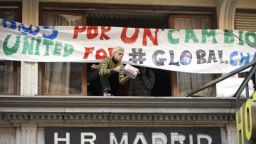 El hotel ocupado por los indignados en Madrid