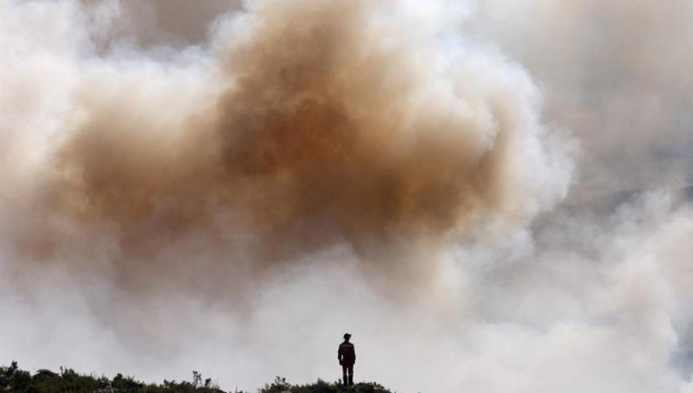 Un incendio en Parada de Sil, en Ourense