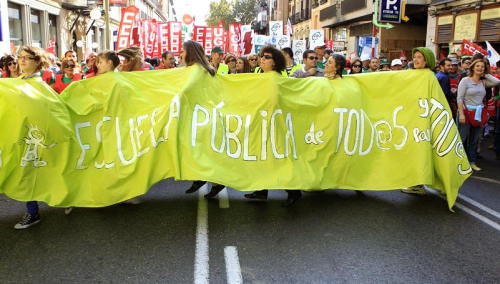 Manifestantes en Madrid