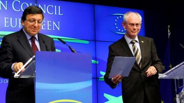 Herman Van Rompuy y Durao Barroso