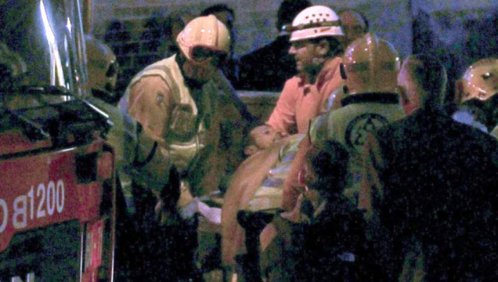 Rescate de un obrero en Madrid