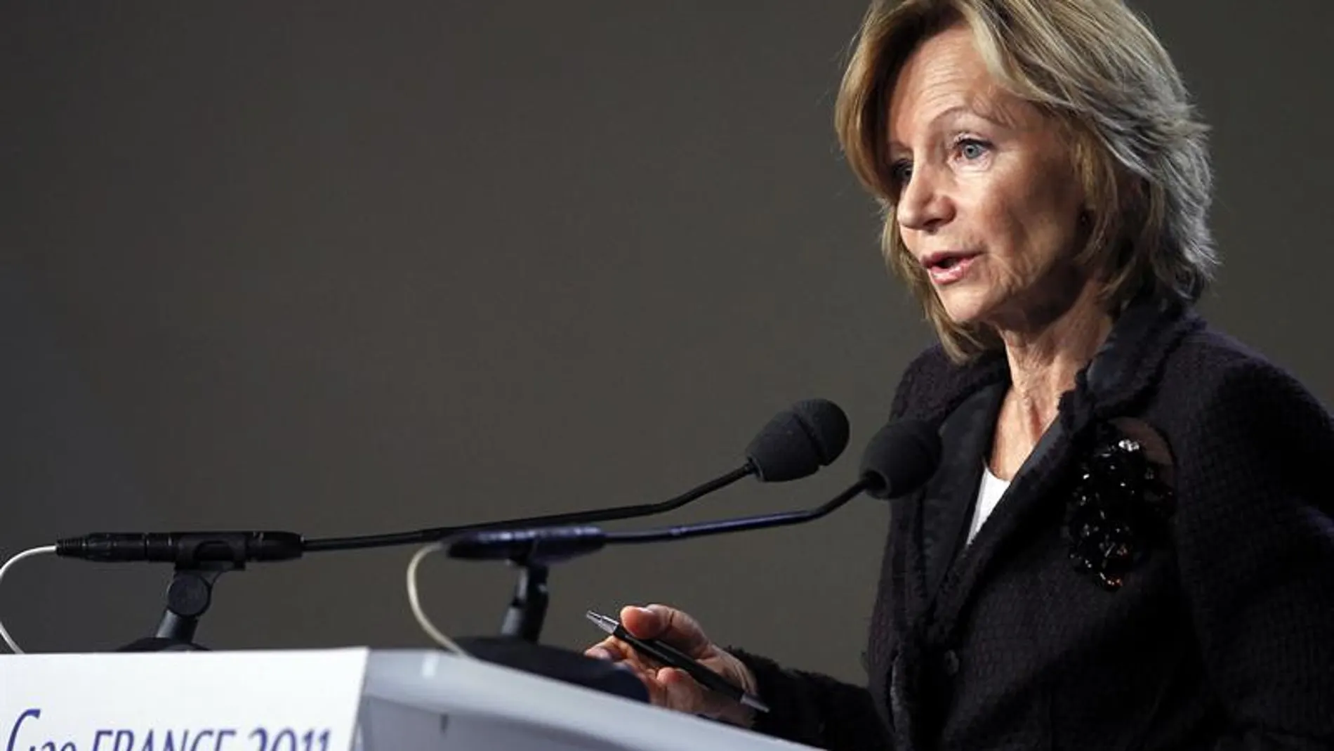 Elena Salgado, tras las primera reunión del G-20 en Cannes Elena Salgado, tras las primera reunión del G-20 en Cannes