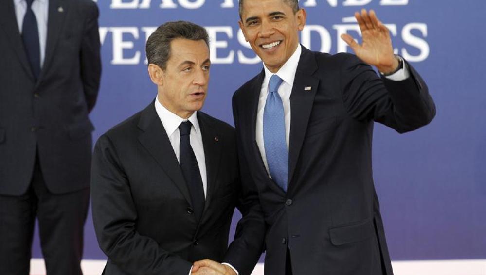 Nicolas Sarkozy y Barack Obama