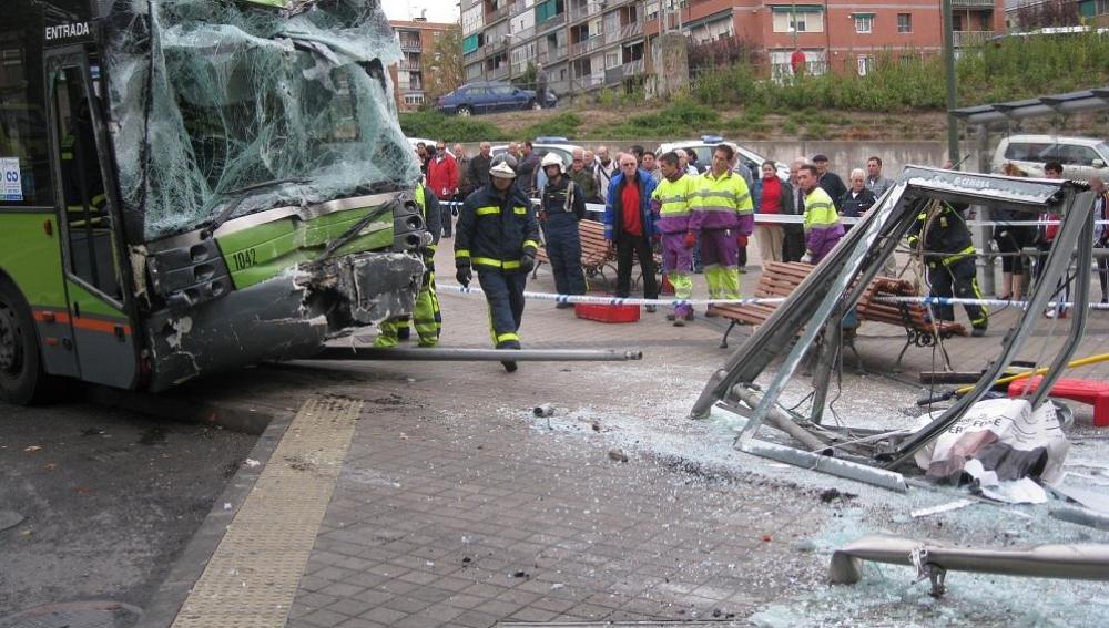 Accidente de autobús en Aluche