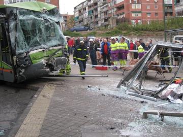 Accidente de autobús en Aluche