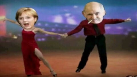 Angela Merkel 'baila' con Papandr&eacute;u