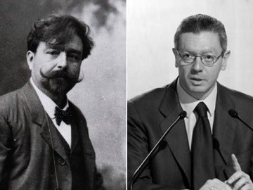 Isaac Albéniz (i) y Alberto Ruiz Gallardón (d)