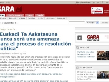 Web del diario Gara