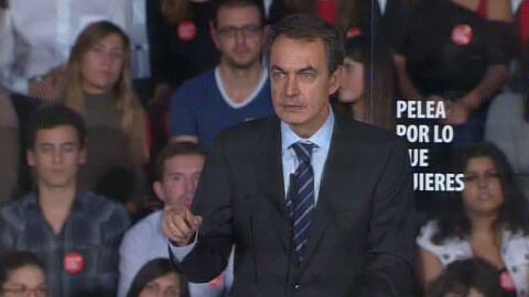 Zapatero en un mitin en Elche