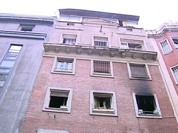 Incendio en un edificio de Madrid