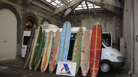 Las tablas de surf incautadas