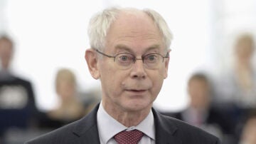 Herman Van Rompuy durante su intervención en el debate del Parlamento Europeo