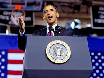 Obama durante un mitin Obama durante un mitin