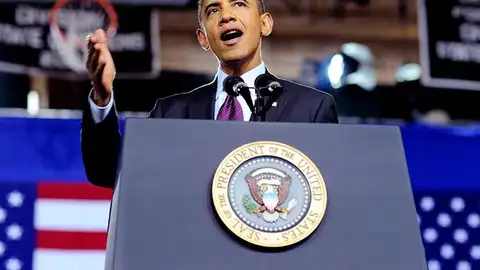 Obama durante un mitin Obama durante un mitin