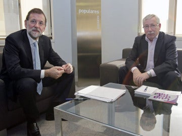 Ignacio Fernández Toxo junto a Mariano Rajoy