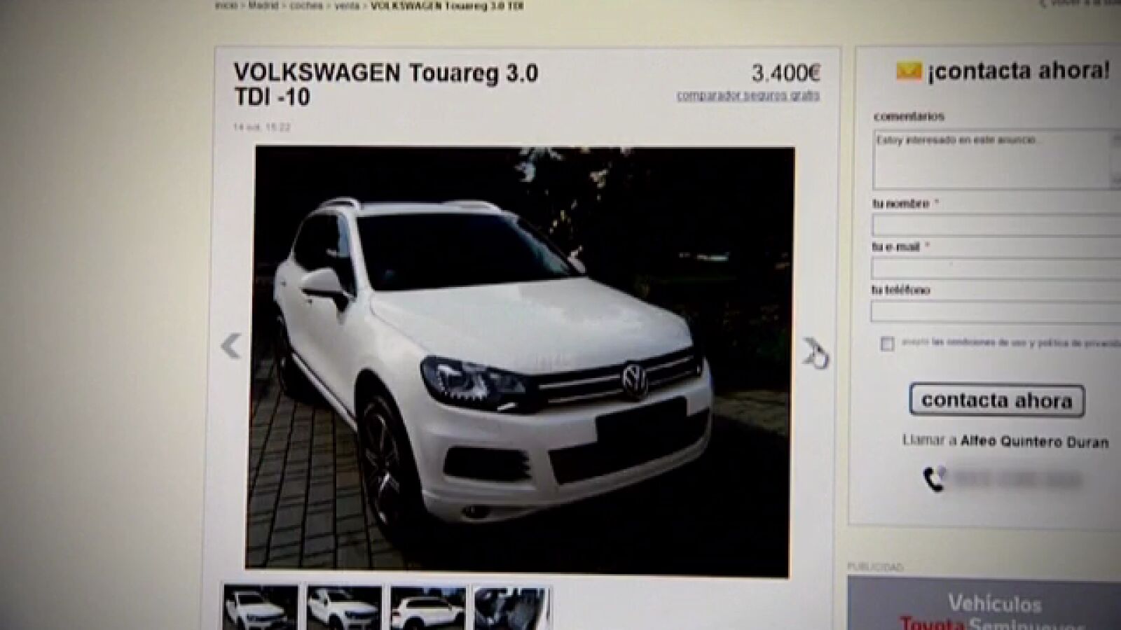 Falsos vendedores de coches usados utilizan internet para cometer estafas