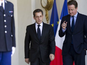 David Cameron con Nicolas Sarkozy, en el Palacio del Eliseo el pasado 2 de diciembre