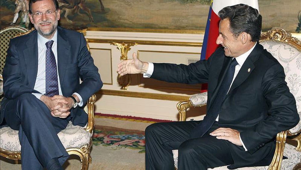 Mariano Rajoy con Nicolas Sarkozy