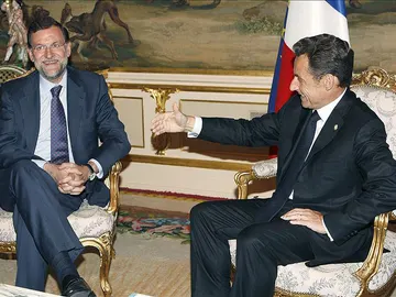 Mariano Rajoy con Nicolas Sarkozy Mariano Rajoy con Nicolas Sarkozy