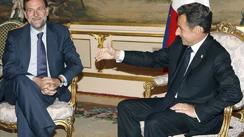 Mariano Rajoy con Nicolas Sarkozy Mariano Rajoy con Nicolas Sarkozy