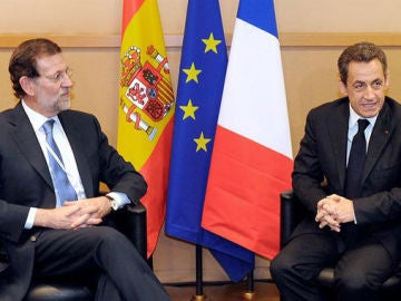 Mariano Rajoy se entrevista con Nicolás Sarkozy