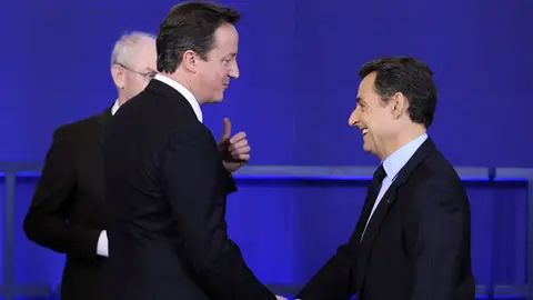 David Cameron y Nicolas Sarkozy David Cameron y Nicolas Sarkozy