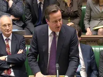 David Cameron, en el Parlamento David Cameron, en el Parlamento