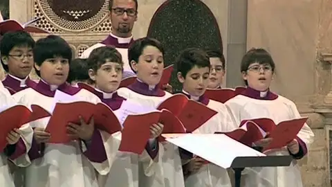 Los niños del coro de la Capilla Sixtina, preparados para el concierto de Navidad Los niños del coro de la Capilla Sixtina, preparados para el concierto de Navidad