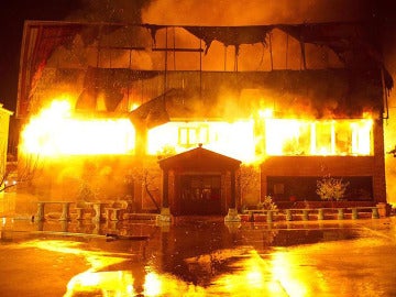 Incendio de un fábrica de Toledo